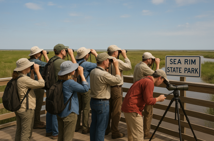 Texas Birders at Sea Rim State Park