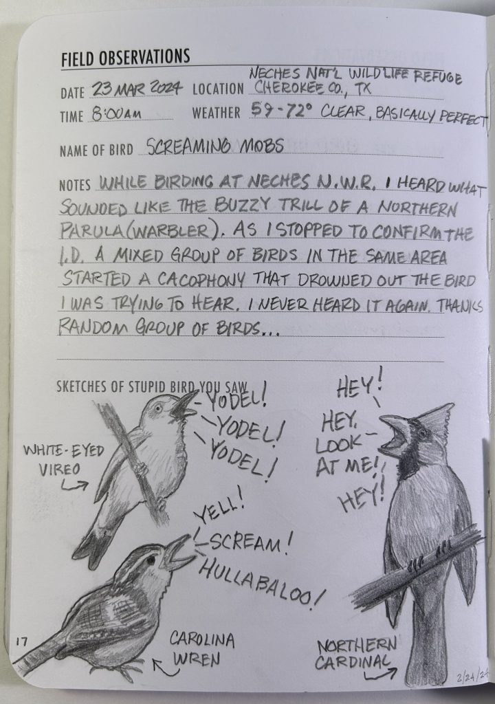 East Texas Birding Humor - Birdbrain Blogs - Brian Sanders