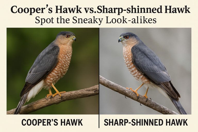 Cooper's Hawk vs. Sharp-shinned Hawk IDs 40 How to tell a Cooper from a Sharp-shinned Hawk