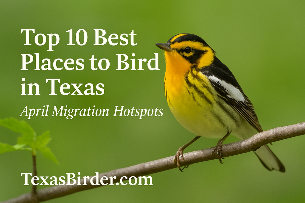 Best Places to Bird in Texas During April; TexasBirder.com