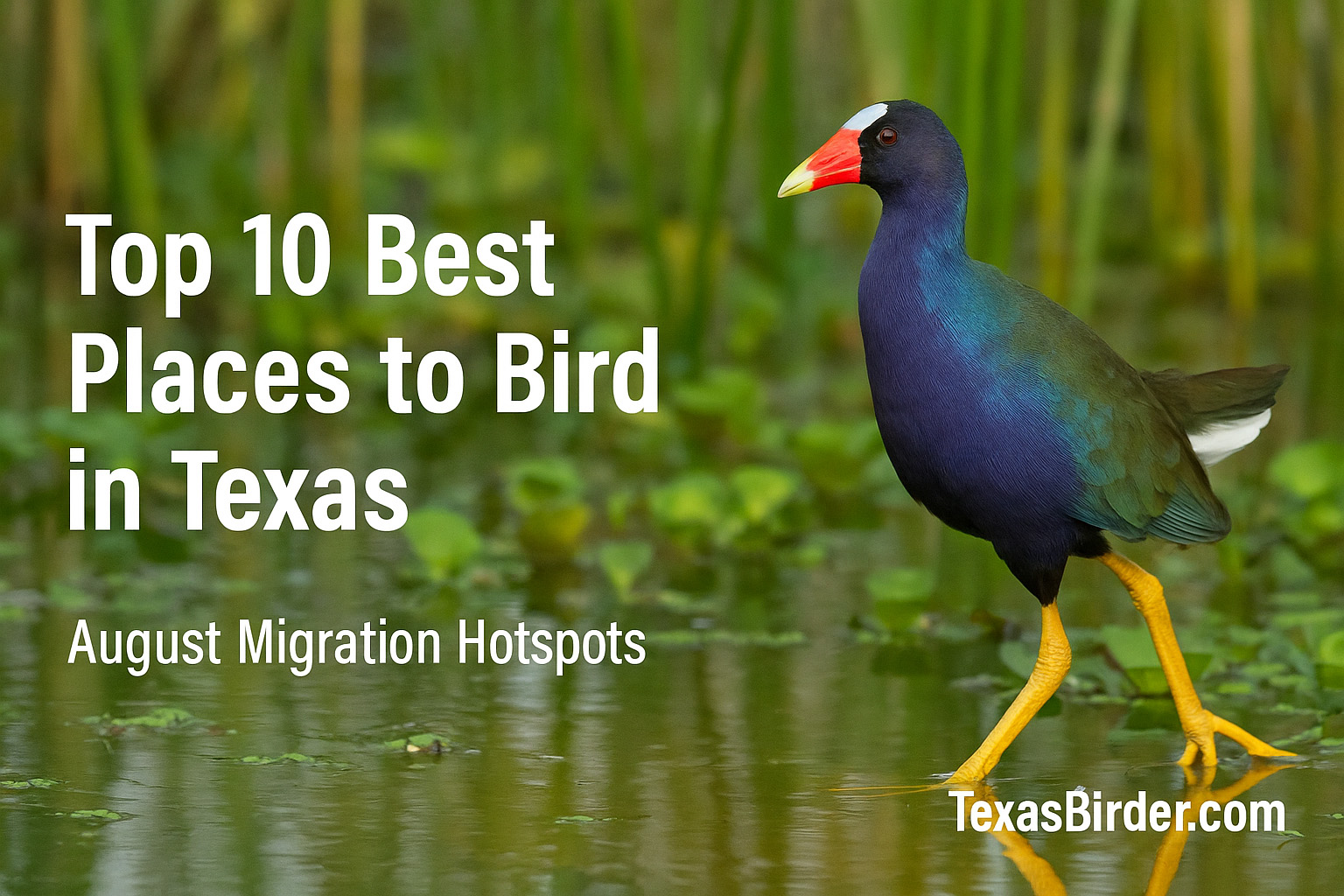 Best Places to Bird in Texas During August; TexasBirder.com