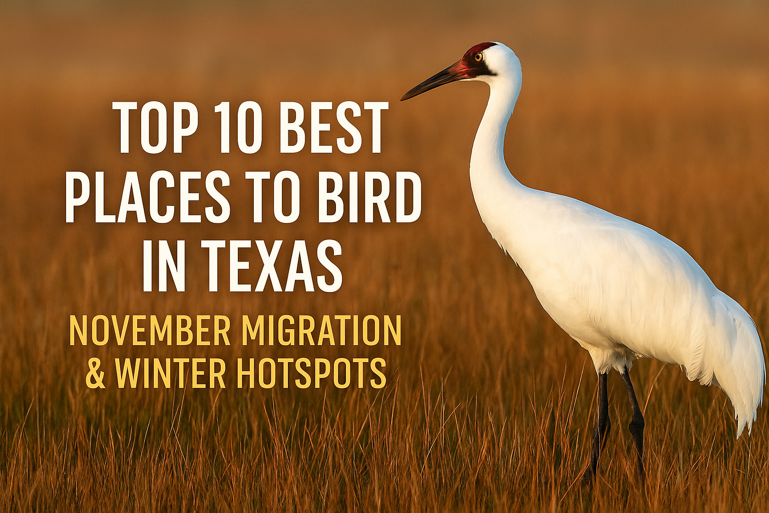 Top Ten Best Places to Bird in Texas During November 1 Best Places to Bird in Texas in November: TexasBirder.com