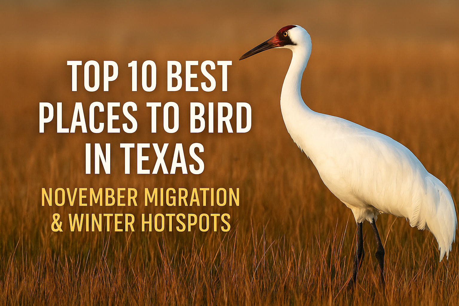 Best Places to Bird in Texas in November: TexasBirder.com
