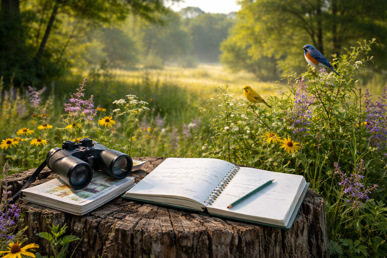Field Notes From Someone Who Was There 1 The birds will still be there tomorrow. Pay attention today. ``` Mags Holloway, Texas Birder Blogger