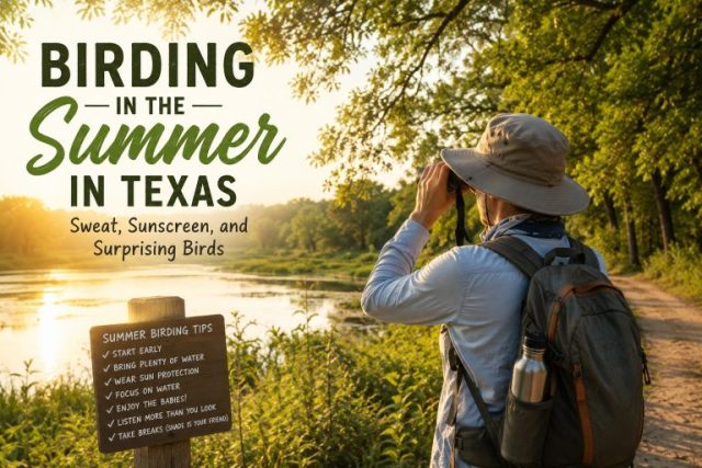 Birding in the Summer, Summer birding in Texas, Texas Birder tips for birding in the summer