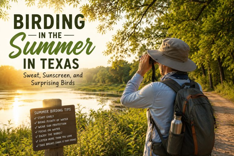 Birding in a Texas Summer: Sweat, Sunscreen, and Surprising Birds 25 Birding in the Summer, Summer birding in Texas, Texas Birder tips for birding in the summer
