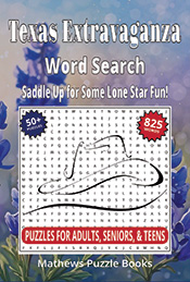 Texas Extravaganza Word Search by Michael Mathews - Texas Birder Press
